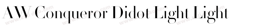 AW Conqueror Didot Light Light字体转换